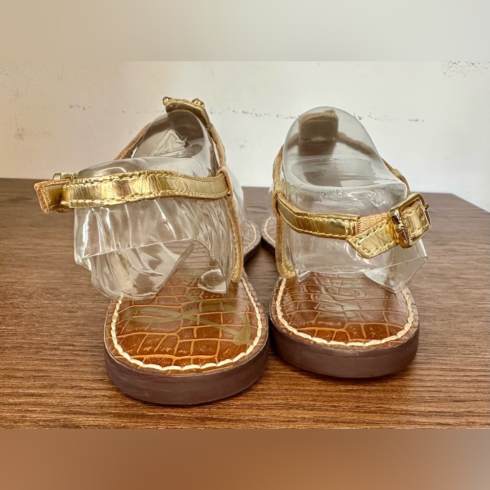 Sam Edelman Gwyneth Sandal Gold Size 7 - Picture 6 of 8